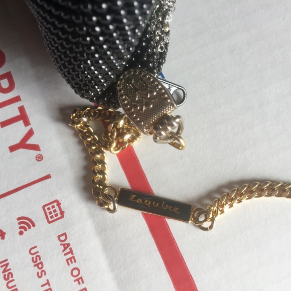 From St Xavier beaded gem embellished fold over MERCURY clutch bag - Picture 5 of 8